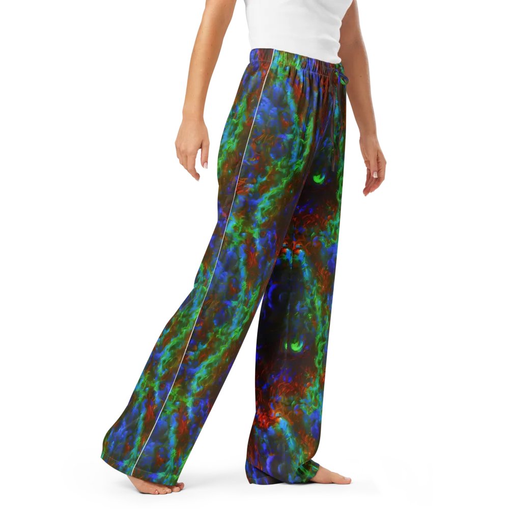 Prismatic Flame on Women's Pajama Pants — Right Front