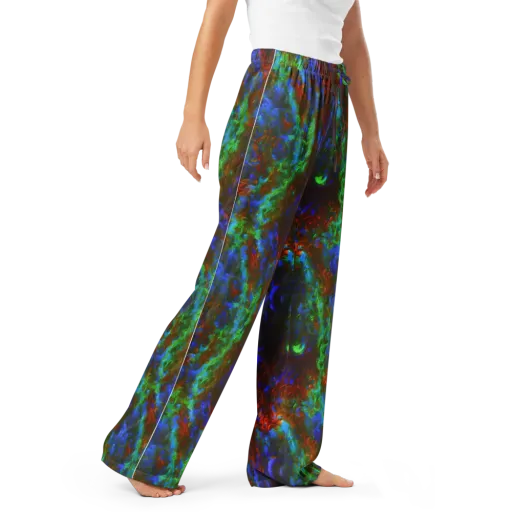 Prismatic Flame on a Women's Pajama Pants