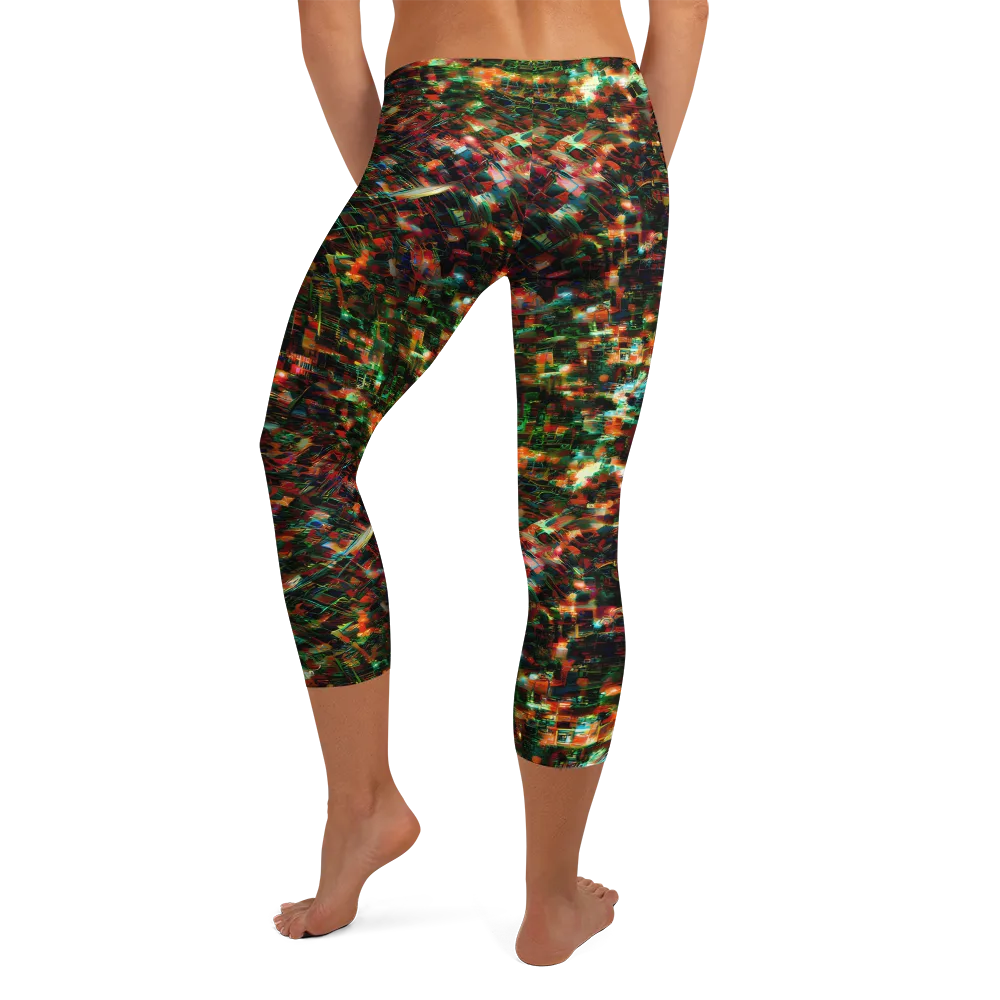 Emerald Afterdark on Capri Leggings — Back