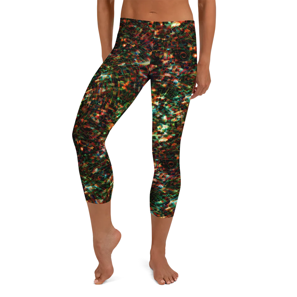 Emerald Afterdark on Capri Leggings — Front