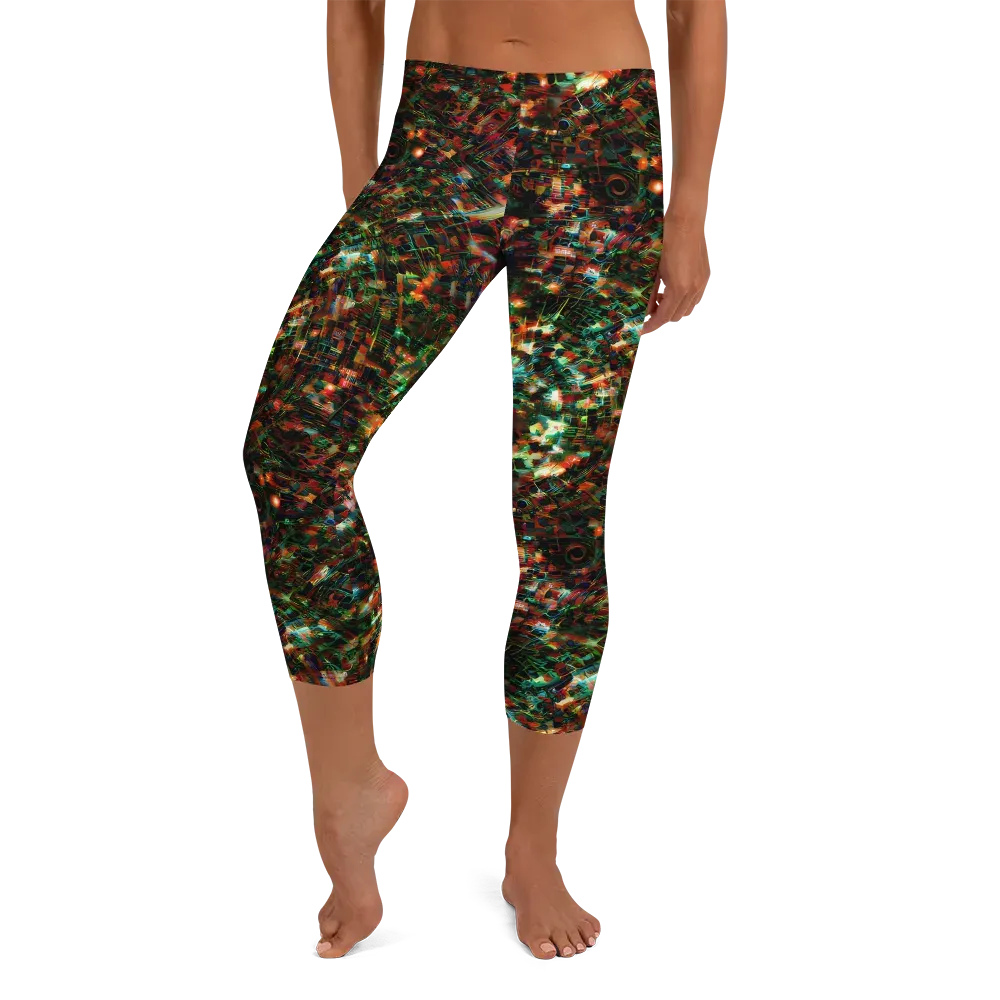 Emerald Afterdark on Capri Leggings — Front