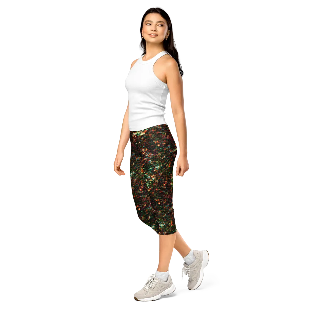 Emerald Afterdark on Capri Leggings — Left Front