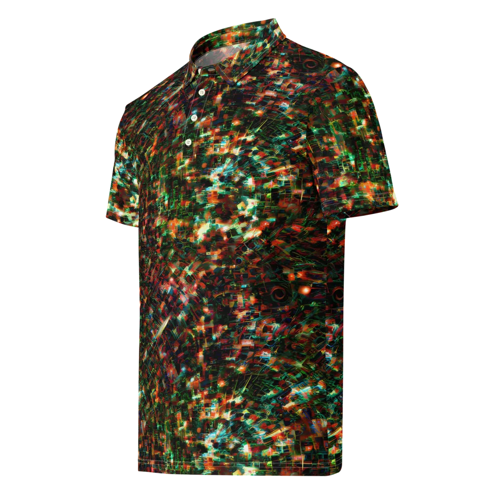 Emerald Afterdark on Men's Slim Fit Polo Shirt — Left Front