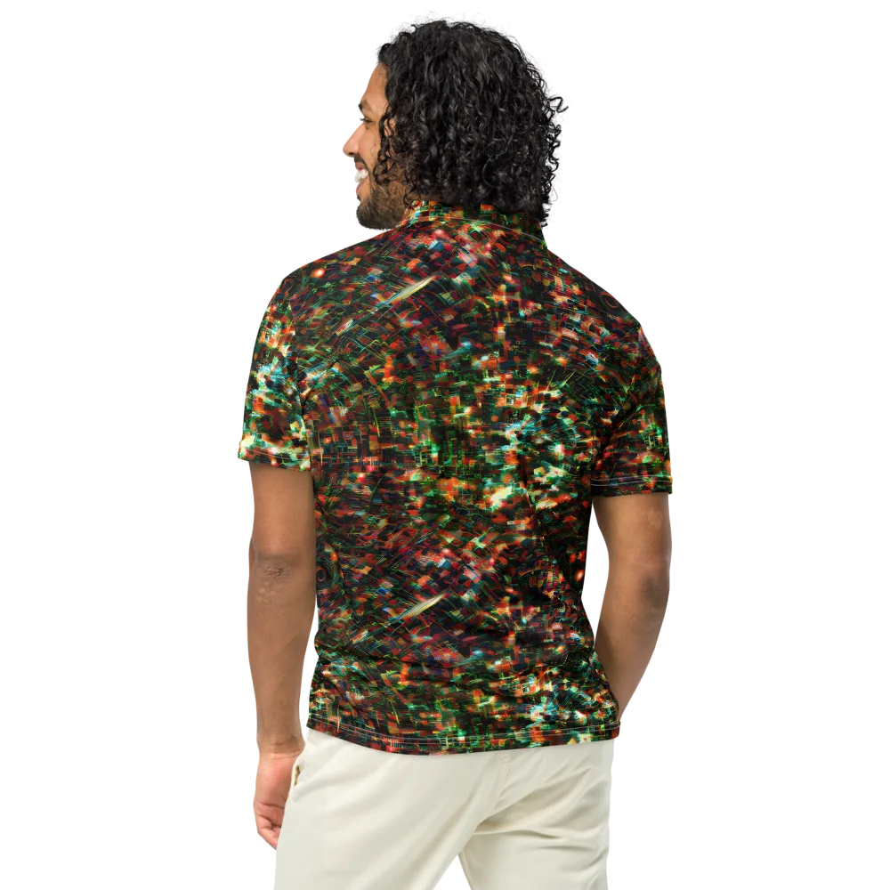 Emerald Afterdark on Men's Slim Fit Polo Shirt — Back
