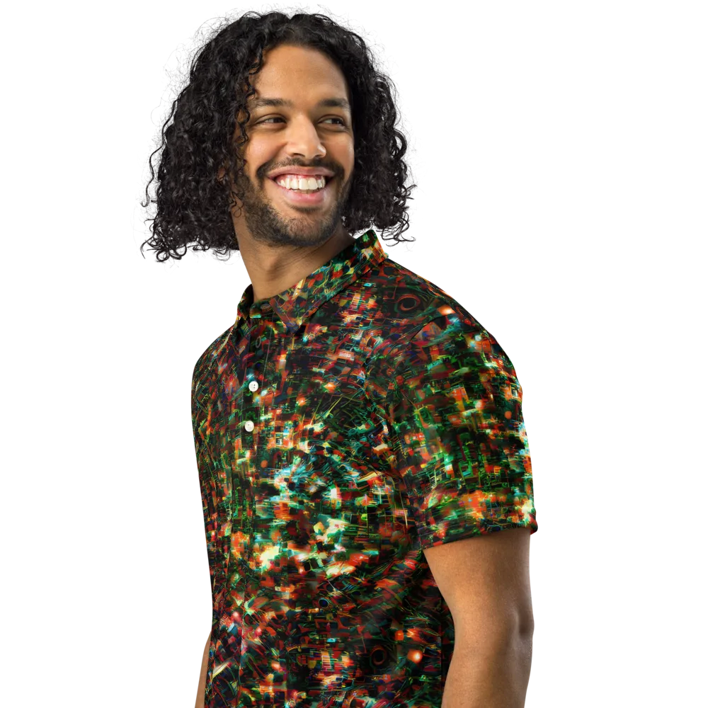 Emerald Afterdark on Men's Slim Fit Polo Shirt — Left Front