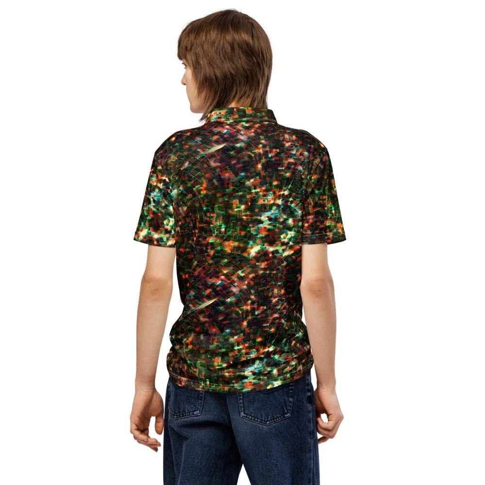 Emerald Afterdark on Men's Slim Fit Polo Shirt — Back