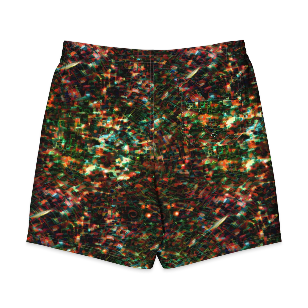Emerald Afterdark on Men's Board Shorts — Back
