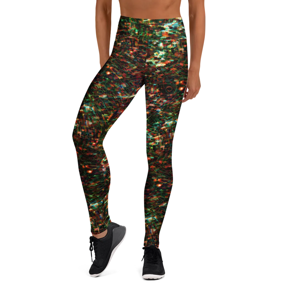 Emerald Afterdark on Yoga Leggings — Front
