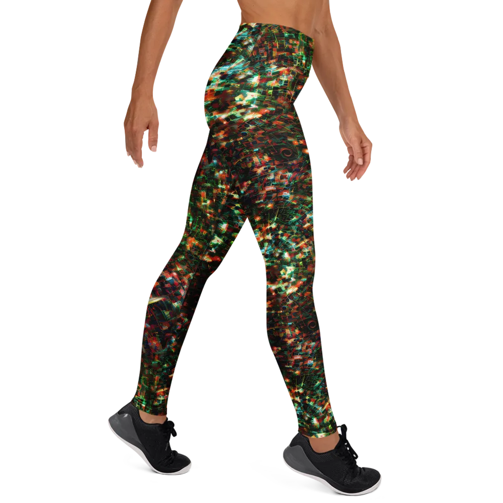 Emerald Afterdark on Yoga Leggings — Right