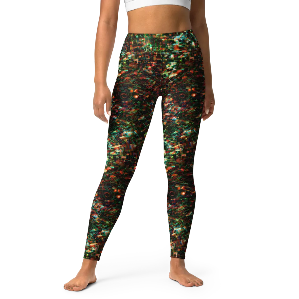 Emerald Afterdark on Yoga Leggings — Front