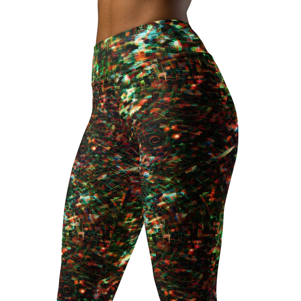 Emerald Afterdark on Yoga Leggings — Left Front