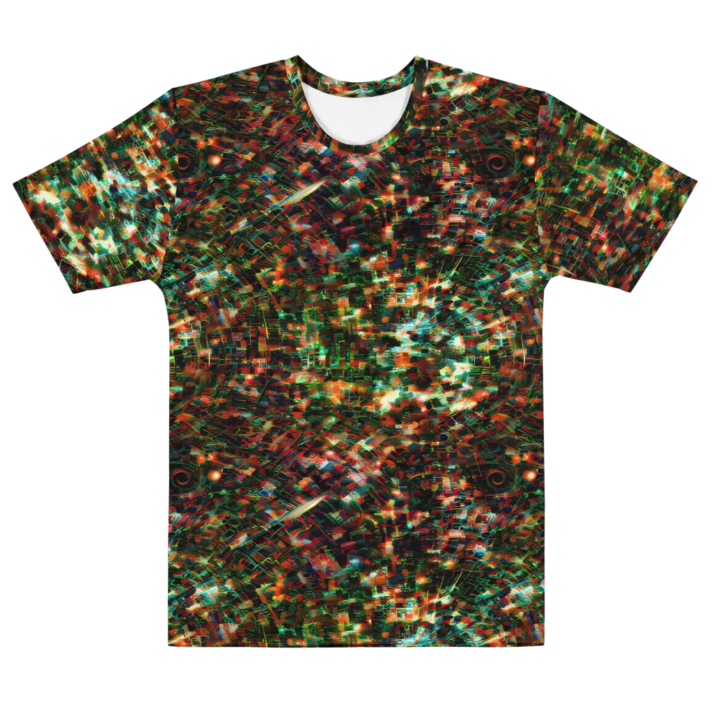 Emerald Afterdark on Men's Cotton Crew Neck T-Shirt — Front