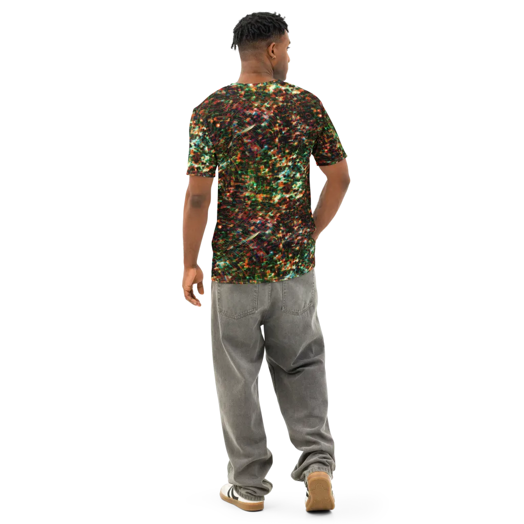 Emerald Afterdark on Men's Cotton Crew Neck T-Shirt — Back