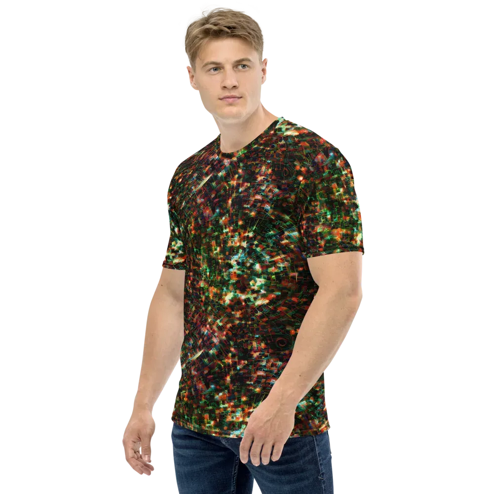 Emerald Afterdark on Men's Crew Neck T-Shirt — Left