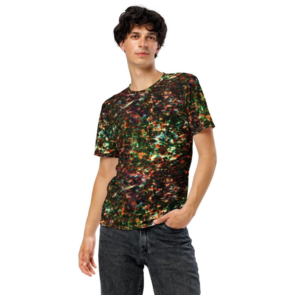 Emerald Afterdark on Men's Crew Neck T-Shirt — Front
