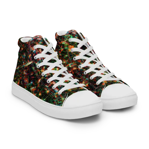Emerald Afterdark on a Men's High Top Canvas Shoes
