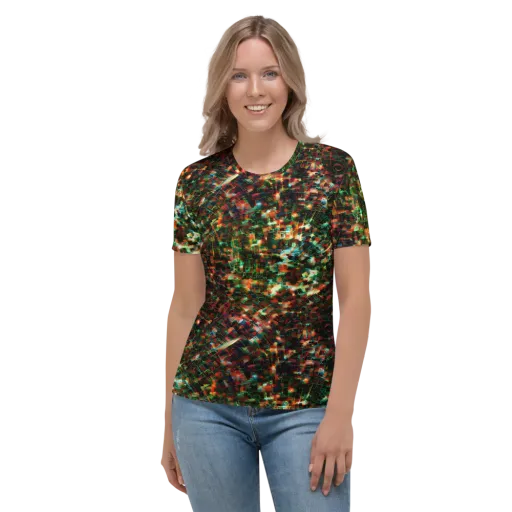 Emerald Afterdark on a Women's Crew Neck T-Shirt