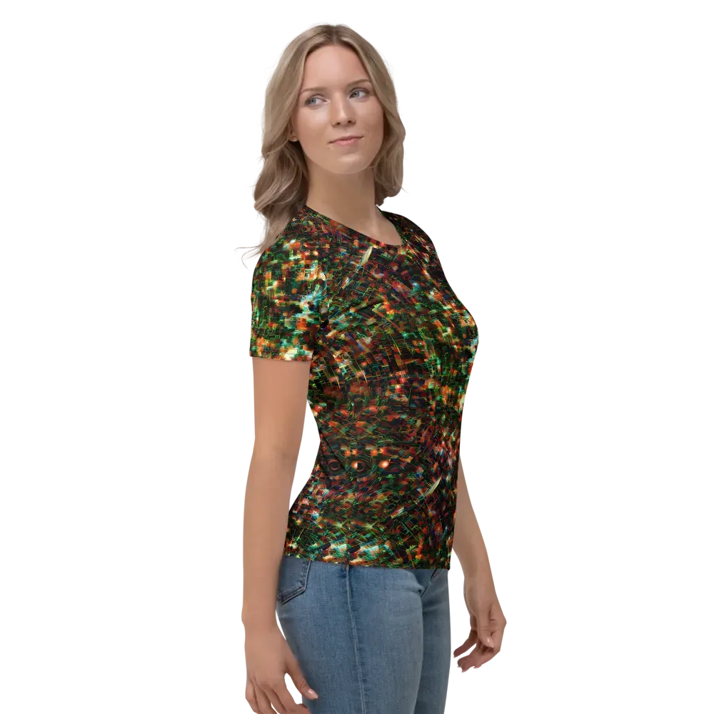 Emerald Afterdark on Women's Crew Neck T-Shirt — Right