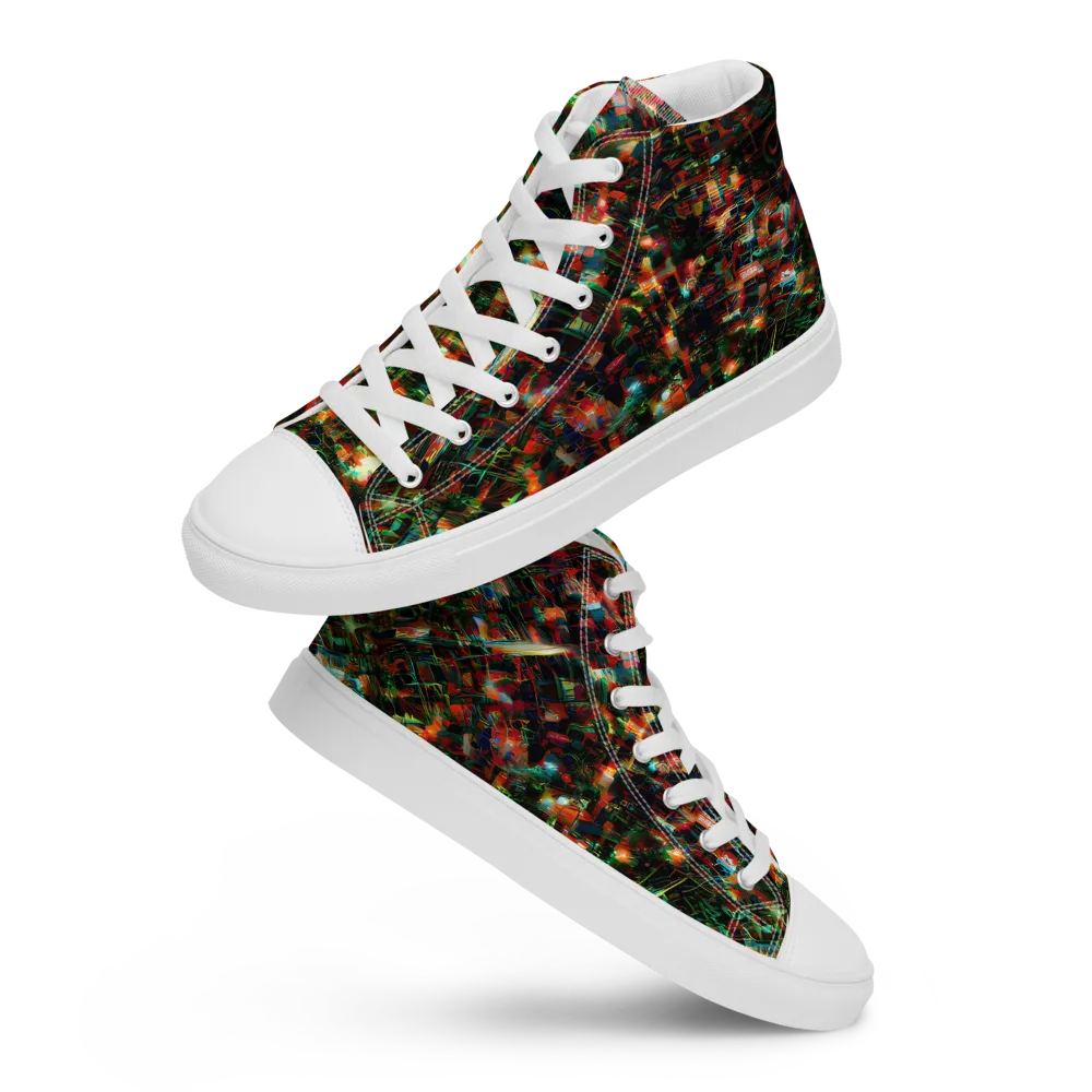 Emerald Afterdark on Women's High Top Canvas Shoes — Front