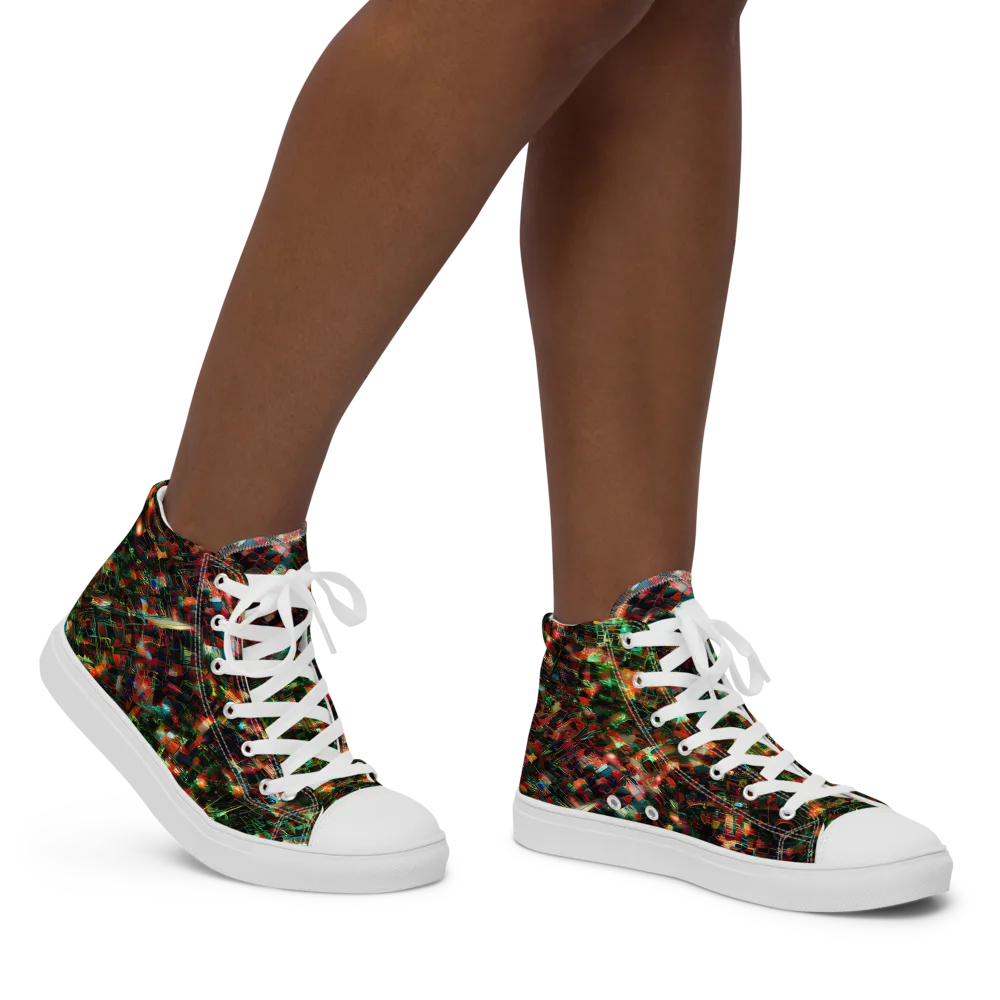 Emerald Afterdark on Women's High Top Canvas Shoes — Right