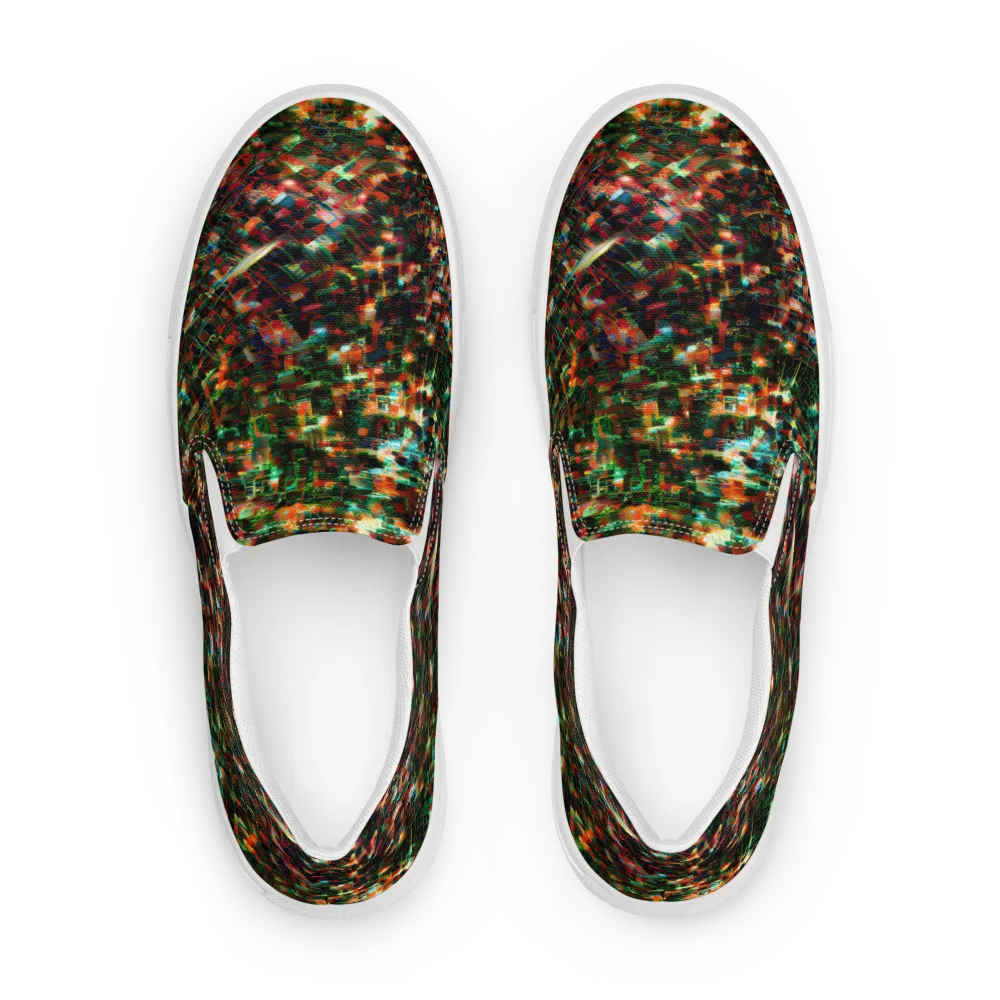 Emerald Afterdark on Men's Slip-On Canvas Shoes — Front