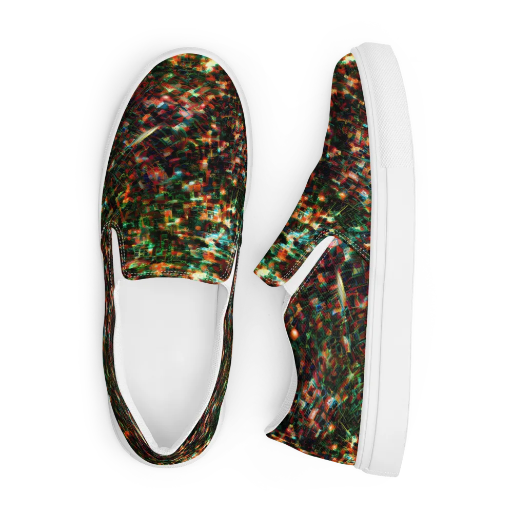 Emerald Afterdark on Men's Slip-On Canvas Shoes — Front