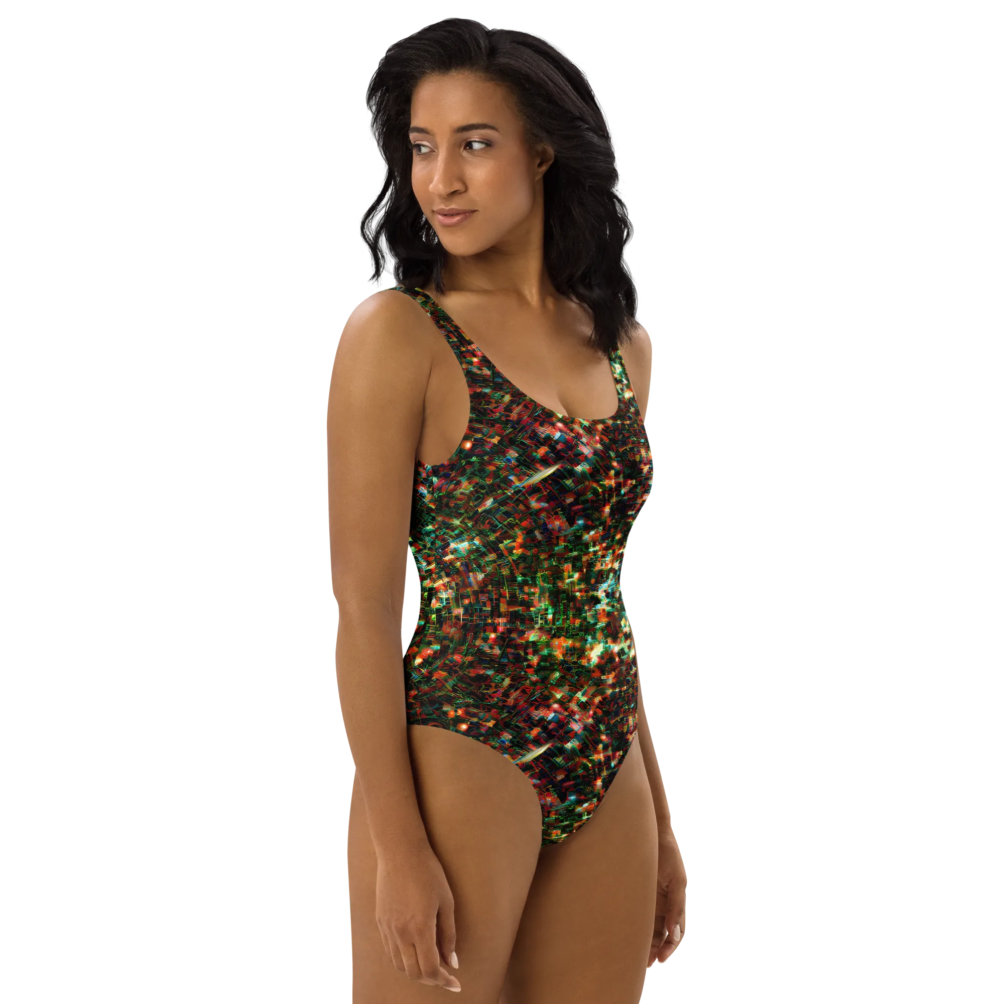 Emerald Afterdark on One-Piece Swimsuit — Right