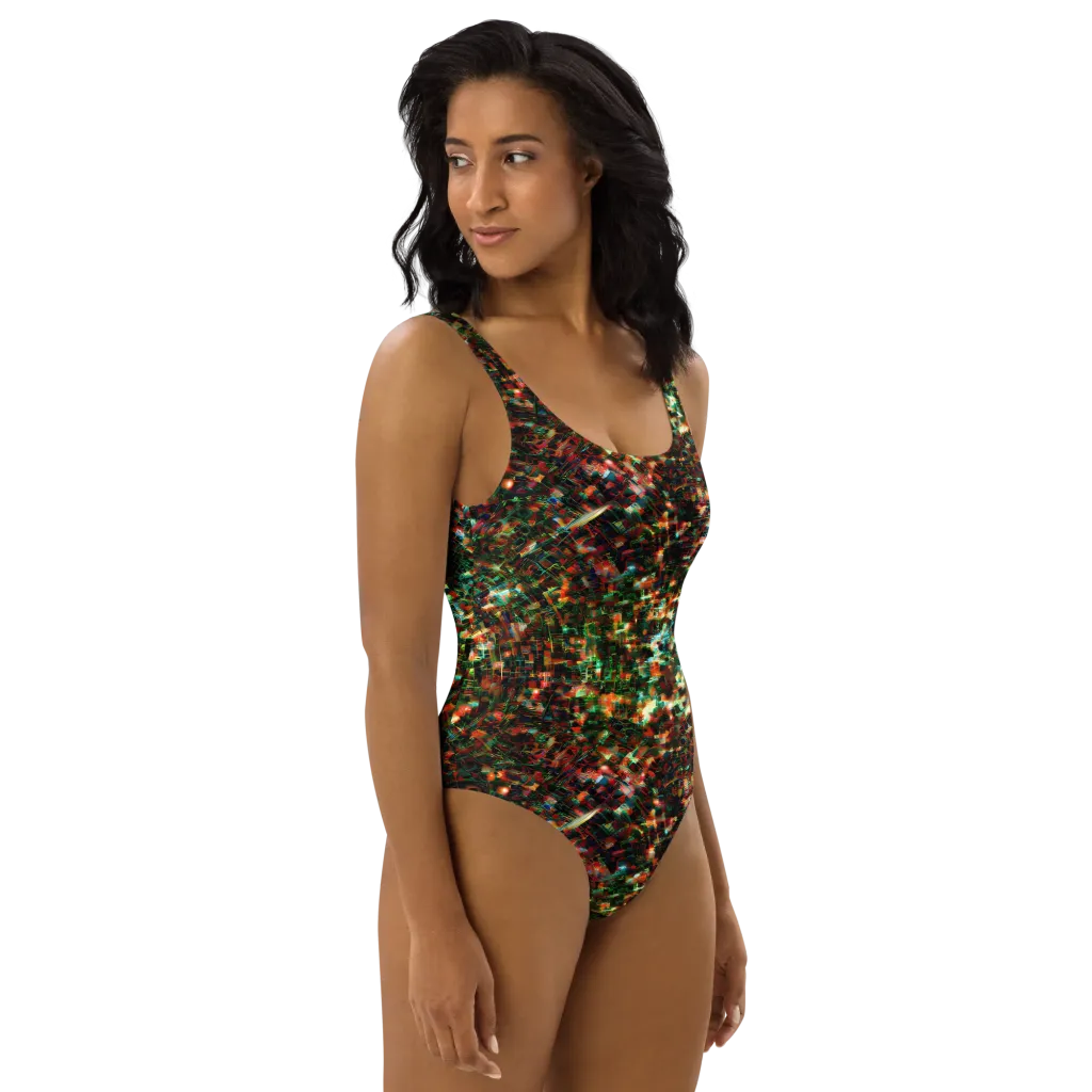 Emerald Afterdark on One-Piece Swimsuit — Right