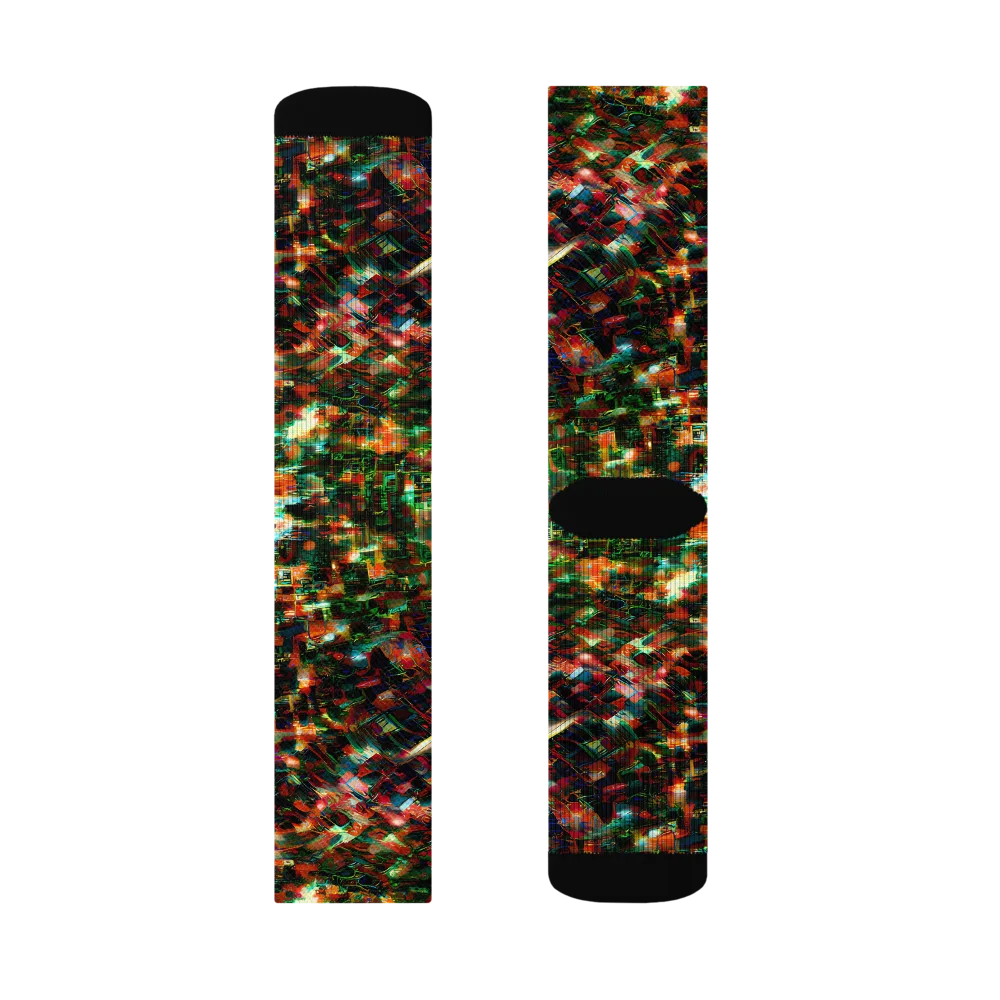 Emerald Afterdark on Socks — Left Sock