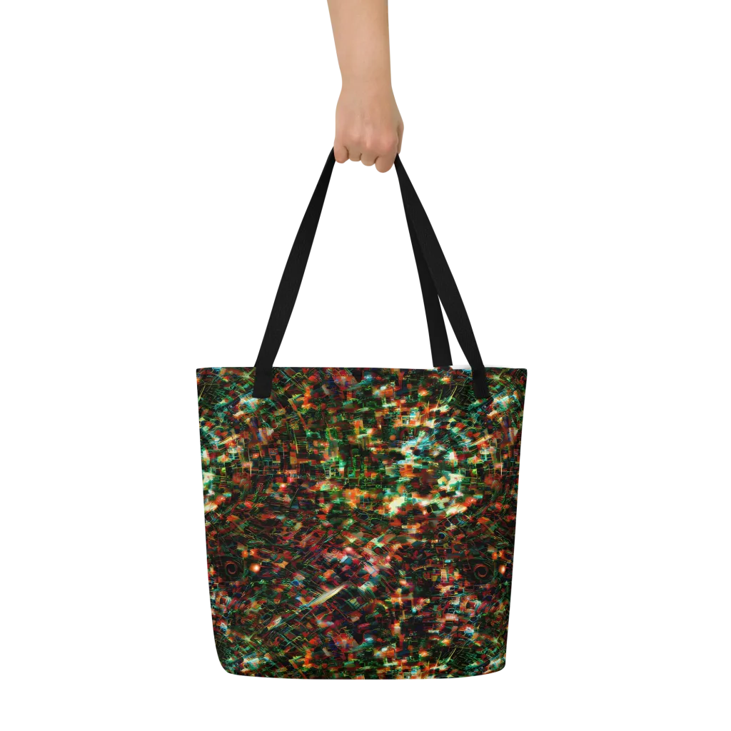 Emerald Afterdark on Large Tote Bag W/ Pocket — Front