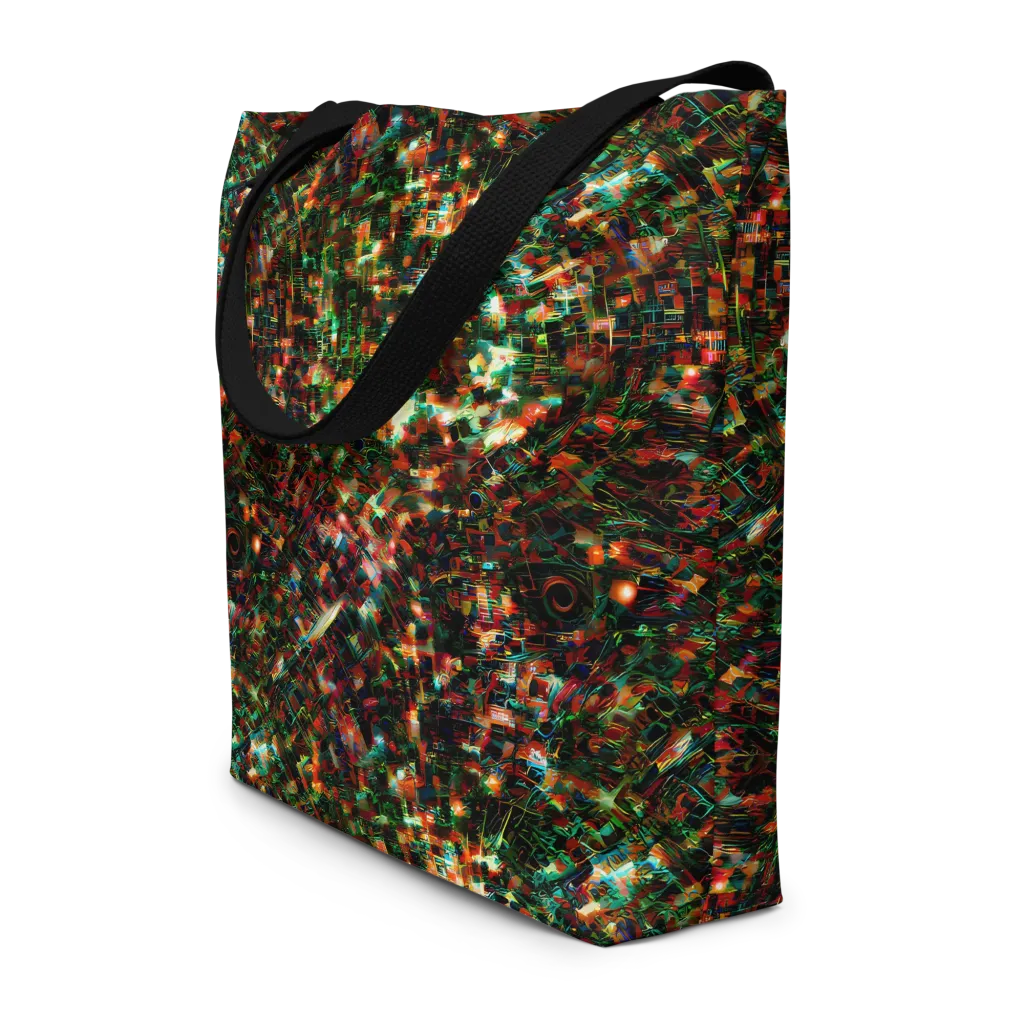 Emerald Afterdark on Large Tote Bag W/ Pocket — Front