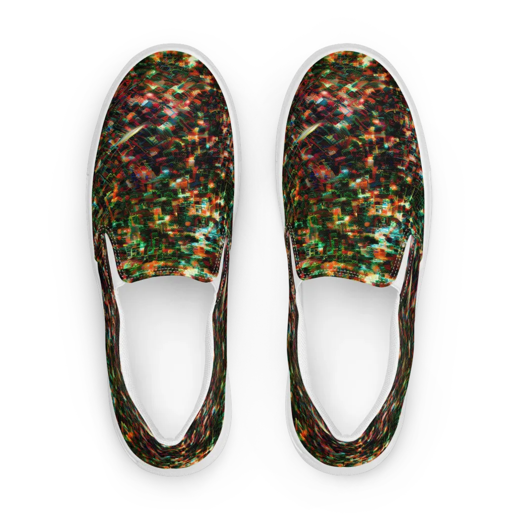 Emerald Afterdark on Women's Slip-On Canvas Shoes — Front