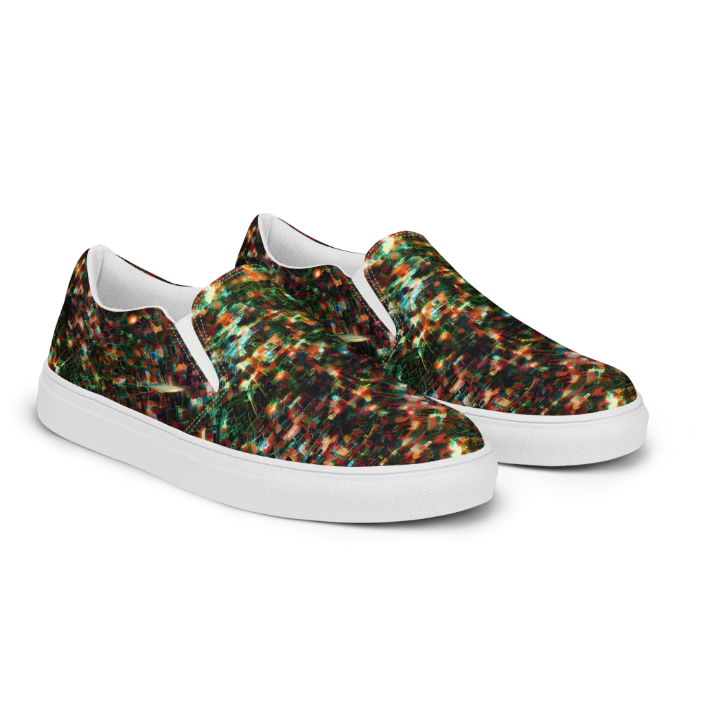 Emerald Afterdark on Women's Slip-On Canvas Shoes — Right Front