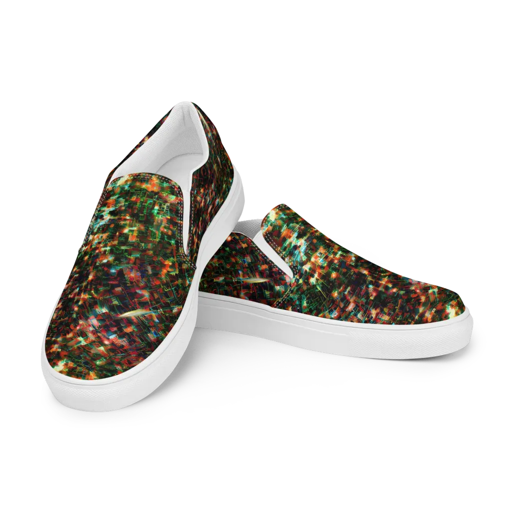 Emerald Afterdark on Women's Slip-On Canvas Shoes — Left Front