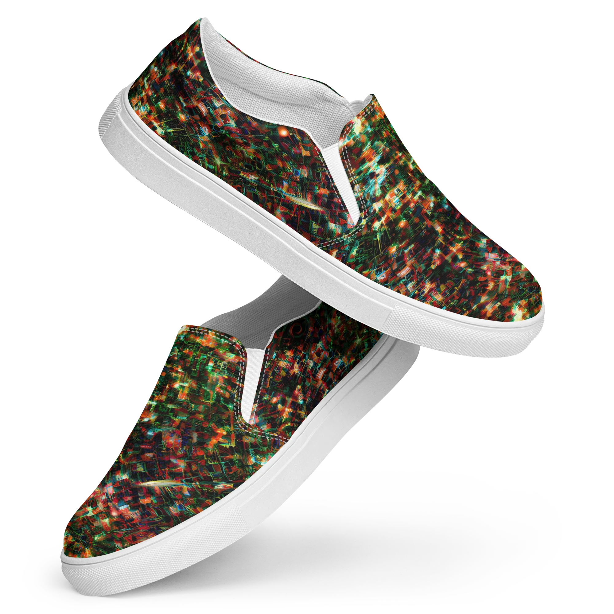Emerald Afterdark on Women's Slip-On Canvas Shoes — Front