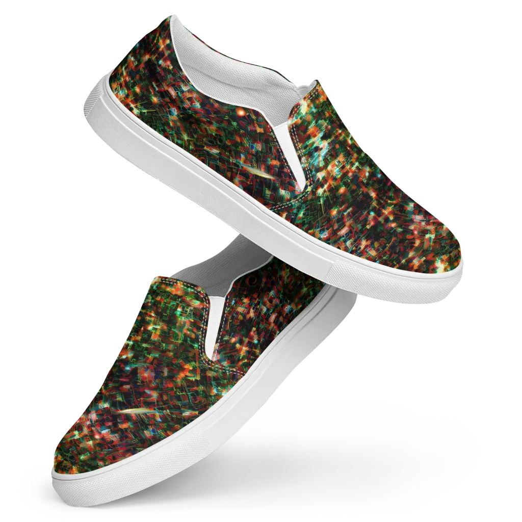 Emerald Afterdark on Women's Slip-On Canvas Shoes — Front