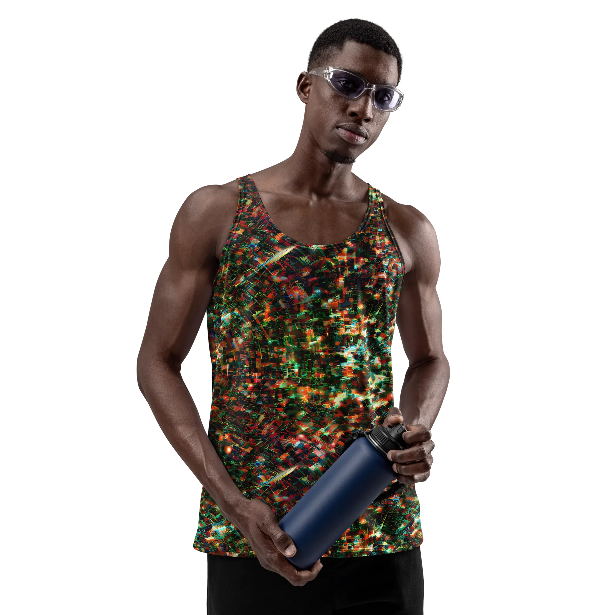 Emerald Afterdark on Men's Tank Top — Front