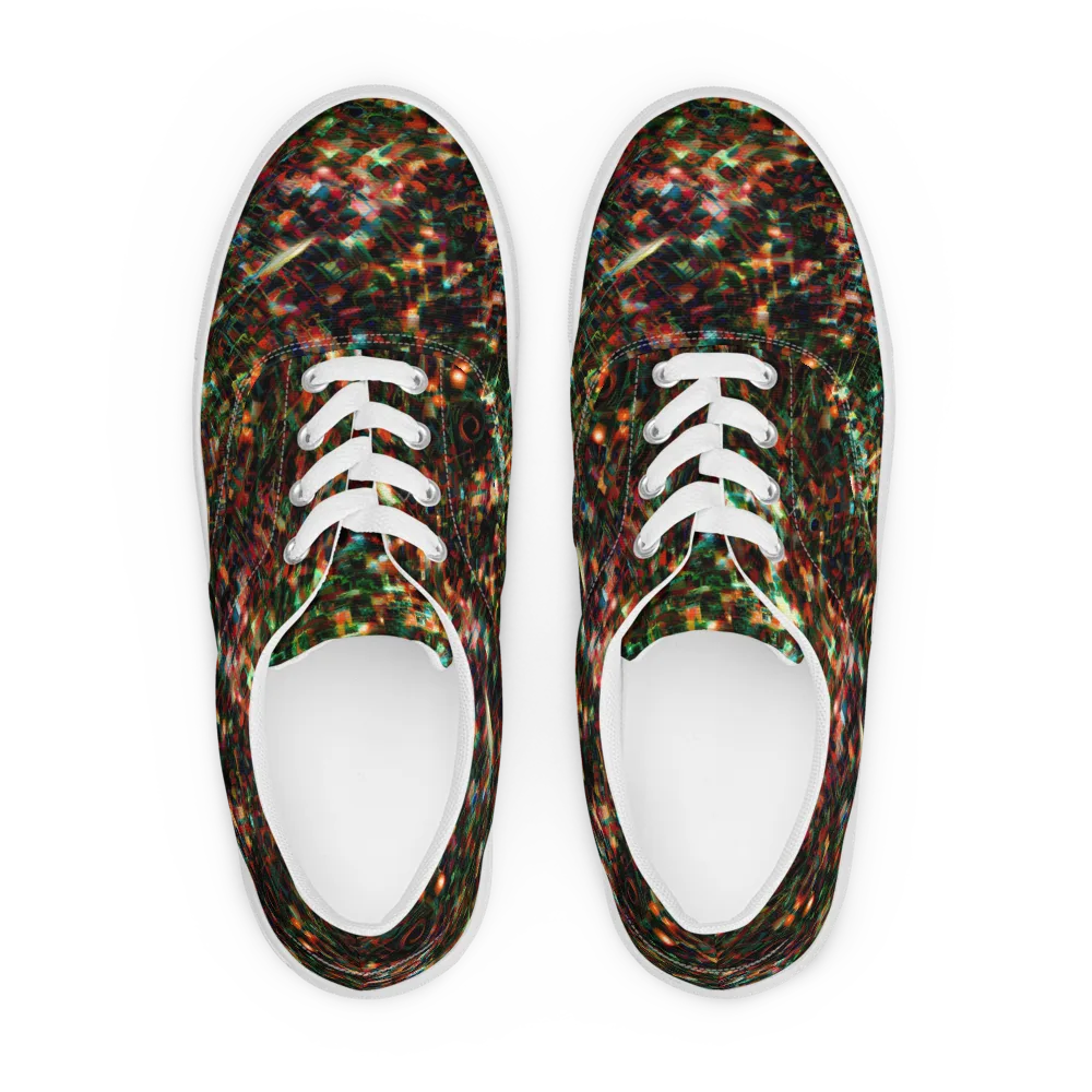 Emerald Afterdark on Men's Lace-Up Canvas Shoes — Front