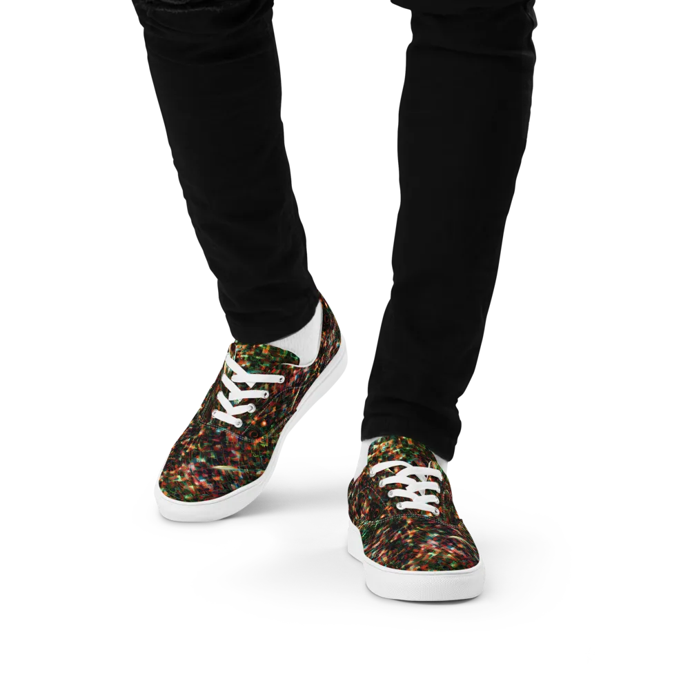 Emerald Afterdark on Men's Lace-Up Canvas Shoes — Front