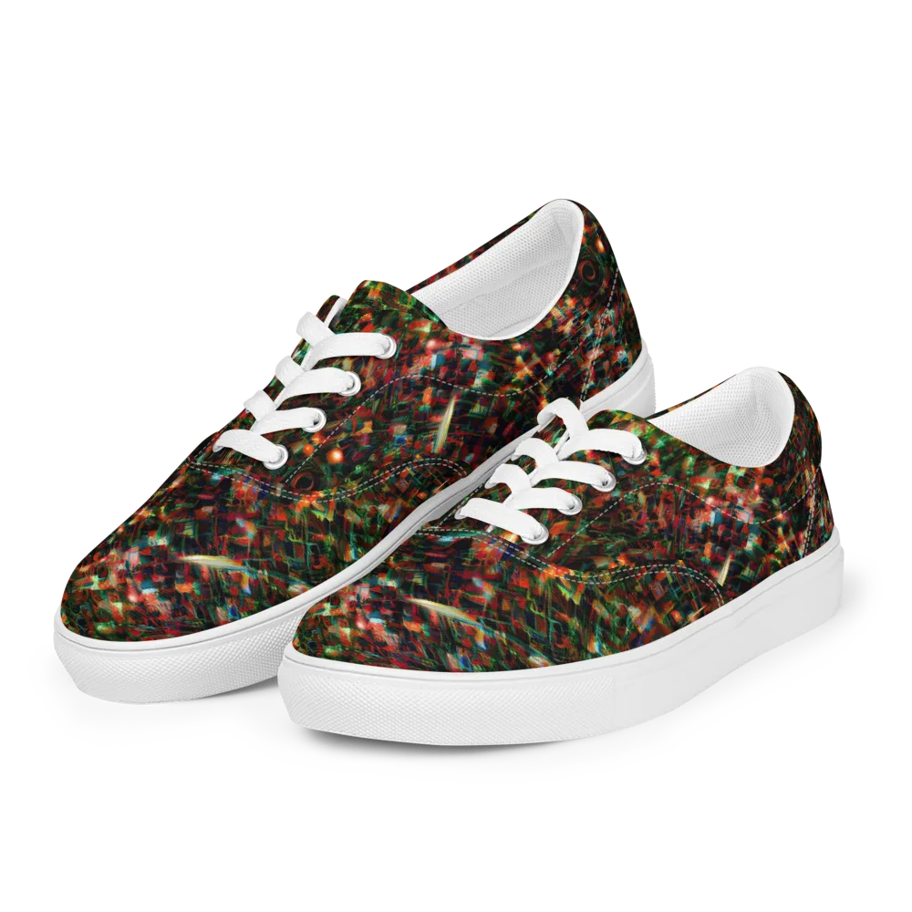 Emerald Afterdark on Men's Lace-Up Canvas Shoes — Left Front