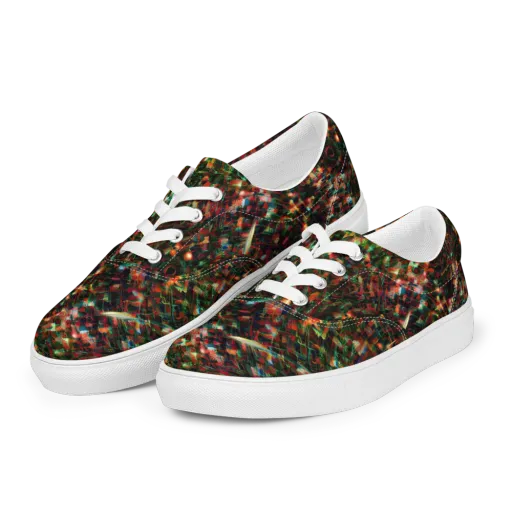 Emerald Afterdark on a Men's Lace-Up Canvas Shoes