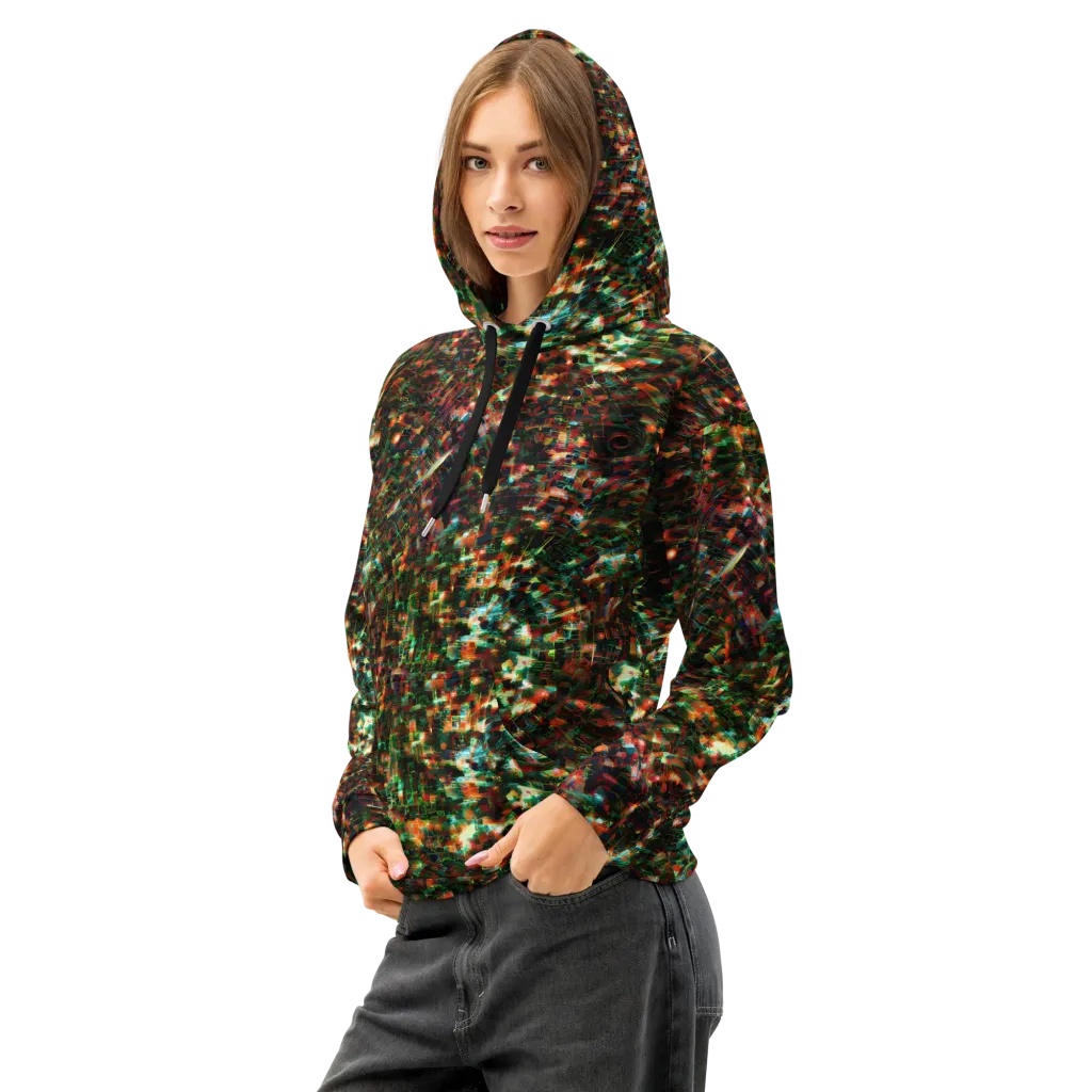 Emerald Afterdark on Cotton Hoodie — Left Front