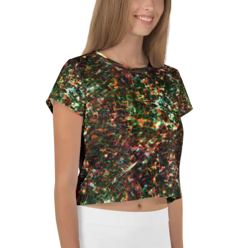 Emerald Afterdark on a Crop Tee