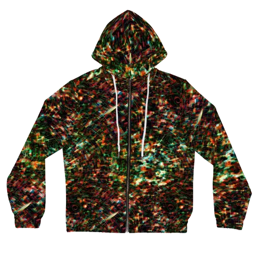 Emerald Afterdark on a Women's Full-Zip Hoodie