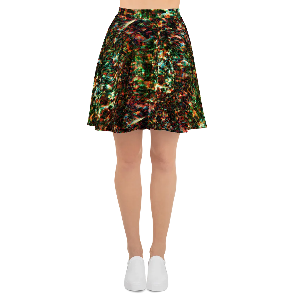 Emerald Afterdark on Skater Skirt — Front