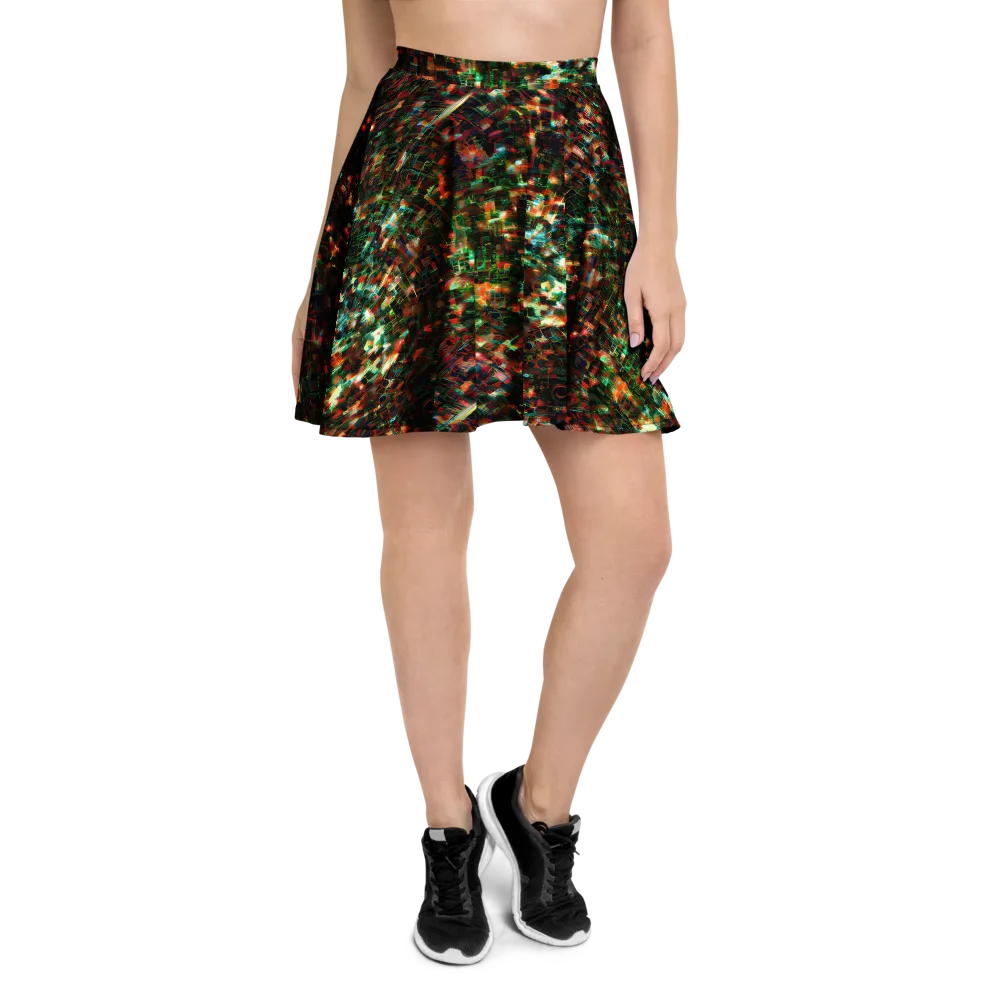 Emerald Afterdark on Skater Skirt — Front