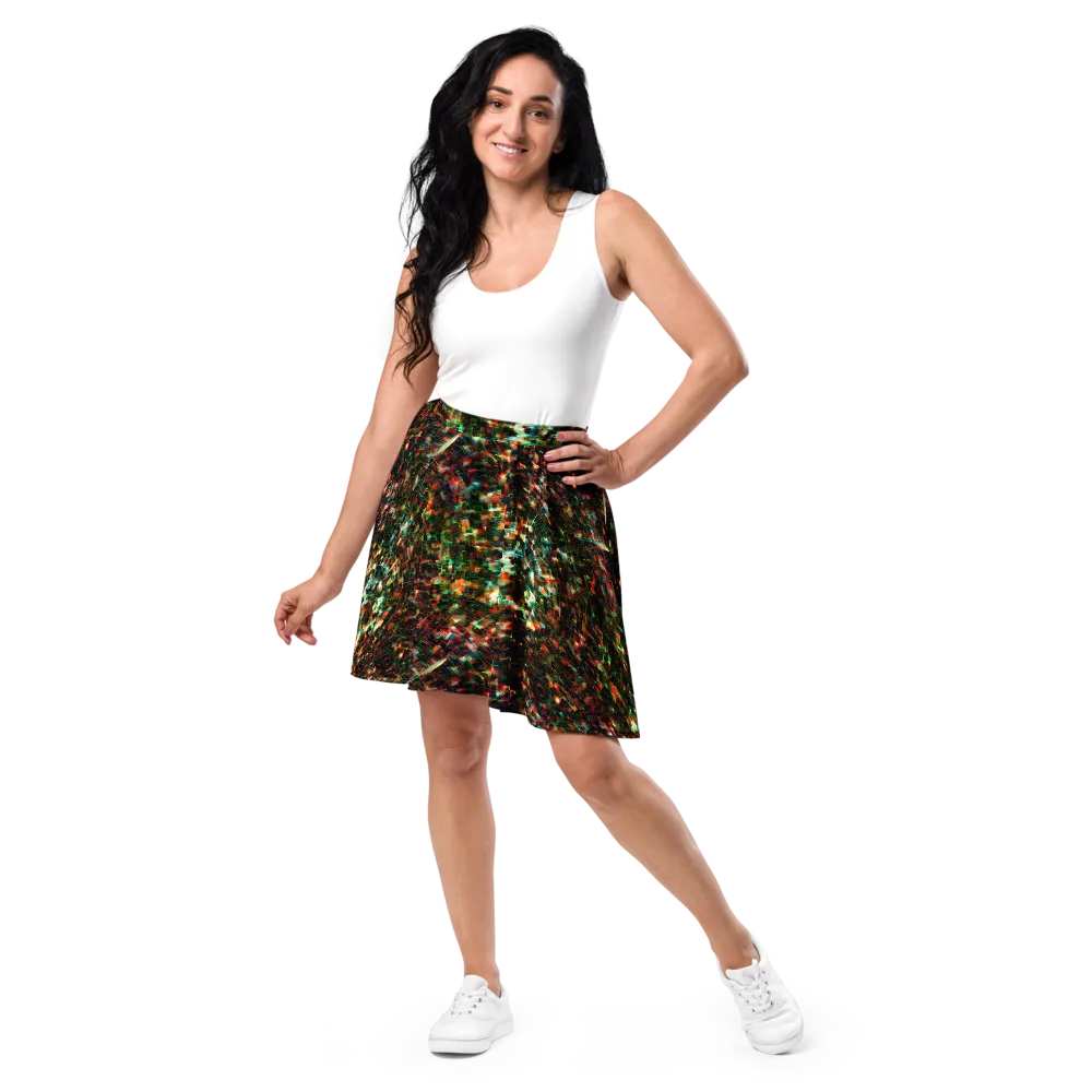 Emerald Afterdark on Skater Skirt — Front