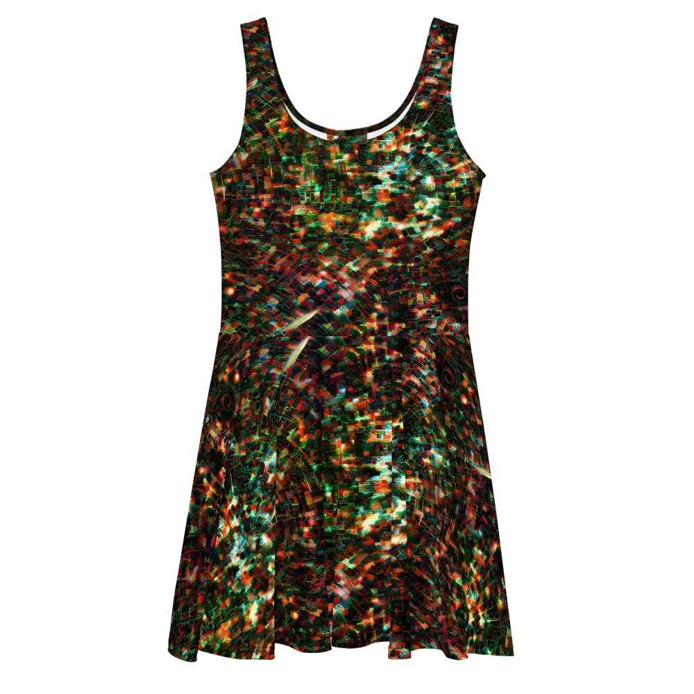 Emerald Afterdark on Skater Dress — Front