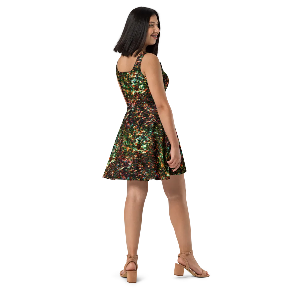 Emerald Afterdark on Skater Dress — Right
