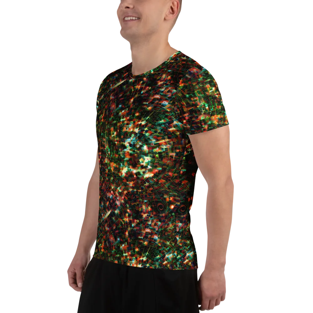 Emerald Afterdark on Men's Athletic T-Shirt — Left